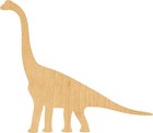 Brachiosaurus Laser Cut Out Wood Shape Craft Supply - Woodcraft Cutout