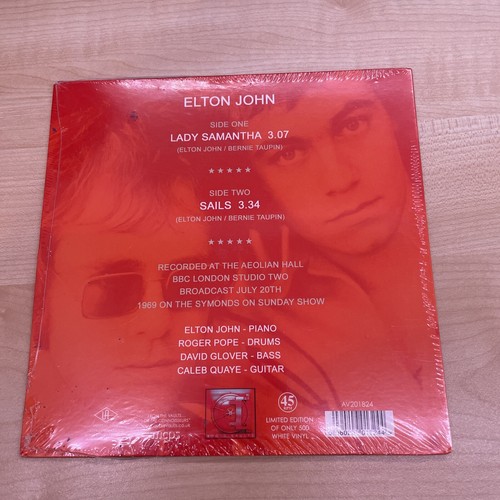 Lady Samantha/Sails by Elton John RARE WHITE VINYL ONLY 500 Record SEALED  - Picture 2 of 3