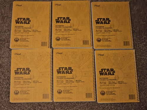 mead STAR WARS MEAD SPIRAL NOTEBOOK 1996 LOT new UNUSED - Picture 2 of 2