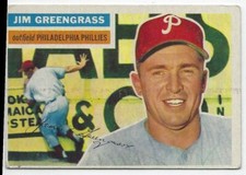 1956 Topps Jim Greengrass Philadelphia Phillies #275