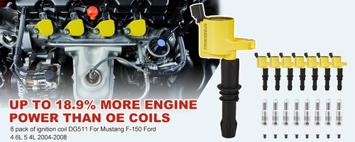 Dg511 Ignition Coil 8Pack Spark Plug For 2004-2010 Ford F150 Expedition 4.6/5.4L - Bild 3 von 11