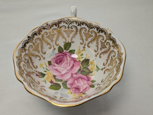 Taza de té Paragon vintage rosa adorno dorado. Solo taza. - Imagen 5 de 5