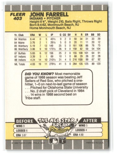 1989 Fleer Baseball (#225-442) - Pick a Card - Complete Your Set - 40% off 4+ - Picture 343 of 413