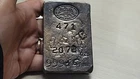 San Francisco Mint Assay Silver Poured Bar Ingot 20.72 Oz. (1946 to 1958)