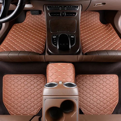 5 piezas Alfombrillas de cuero impermeables para coche protectoras universales de almohadilla para pies automáticas - Imagen 9 de 28