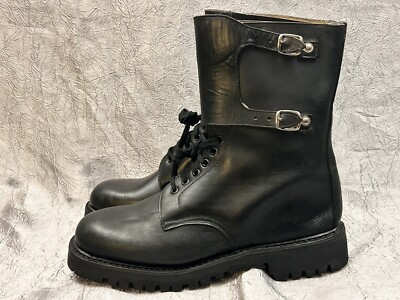 1980s SOLDINI made in itary ブーツ archive Soldini Authentic Military Combat Italian Leather Boots Size