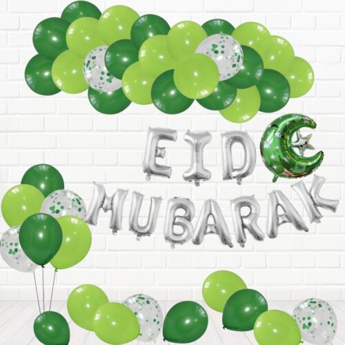 Eid Mubarak Balloons Party Decoration Balloon Happy EID Celebration MOON Star UK - Picture 2 of 15