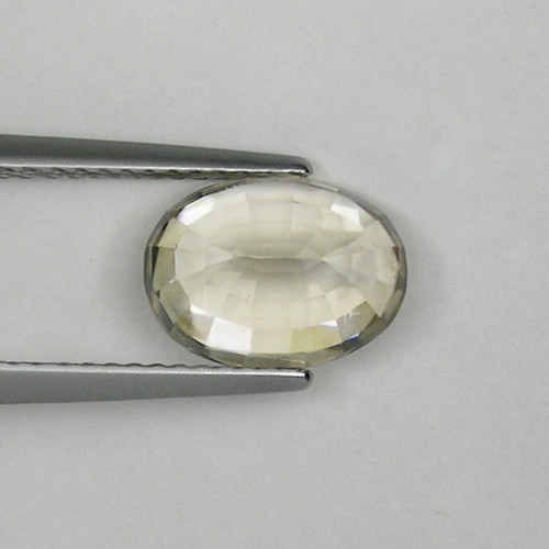 3.80 ct  MASTER GRADE SPARKLING  BROWNISH  WHITE   NATURAL ZIRCON  4572 DL - Picture 2 of 2