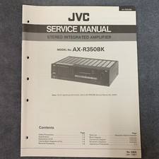 JVC AX-R350BK Service Manual Original w/Schematics, Diagrams, Parts List, etc 