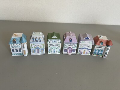 Lenox Spice Village Set Vintage 1989 Spice Jar Houses (18