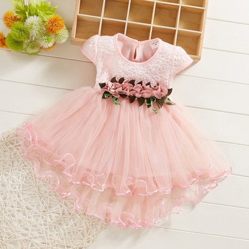Summer Toddler Girls Flowers Floral Tank Dress Tulle Ruched Princess Dresses - Picture 24 of 29