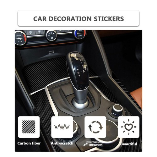 For Alfa Romeo Giulia 2017-2019 Carbon Fiber Central Gear Shift Panel Cover Trim - Bild 7 von 11