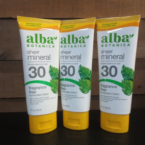 Alba Botanica Mineral Sunscreen Fragrance Free, SPF 30 4 oz -EXP 6/25