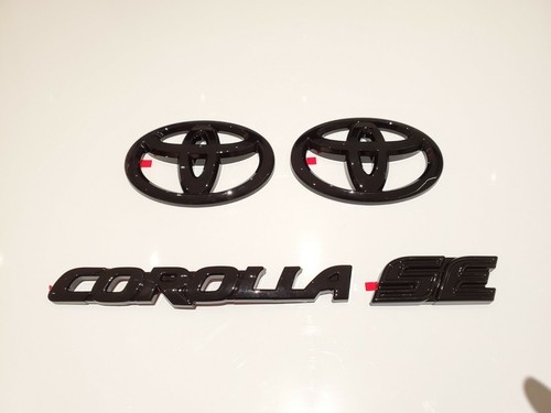 NEW Gloss Black OVERLAY EMBLEM Fit 2020-2022 TOYOTA COROLLA SE PT948-02201-02 - Foto 7 di 7