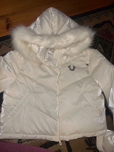 Women’s True religion faux fur hooded jacket. New - Picture 3 of 3