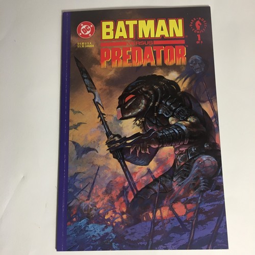 Batman vs Predator #1 1991 formato Prestige firmato Adam Andy Kubert DC Dark Horse - Foto 9 di 24