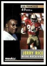1991 Pinnacle Football #103 Jerry Rice HOF San Francisco 49ers