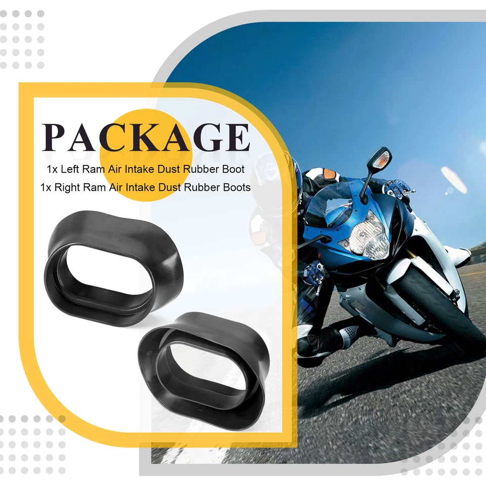 NOVAS Botas de Entrada de Borracha Ram Air Direct para Suzuki GSXR 600 750 2004-2005 - Imagem 4 de 4