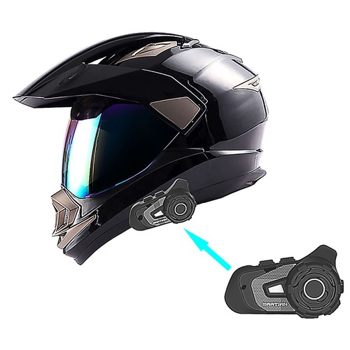 1Storm Dual Sport Helmet Motorcycle HGXP14A Full Face Off Road Bike +Bluetooth - Bild 4 von 54