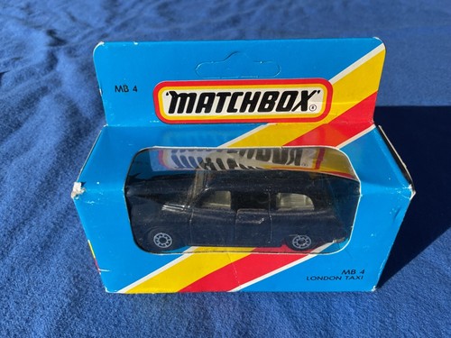1981 Matchbox Superfast MB4 LONDON TAXI, 1:64 Die-cast model boxed.