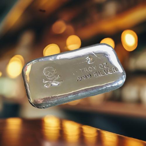 Smooth 2oz Pirate Stamped Bullion Bar - Hand Pour (999 Fine Silver) - Picture 7 of 10