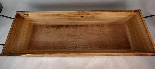 Decorative Rustic Wood Decorative Tray Container With Metal Handle - Picture 7 of 13