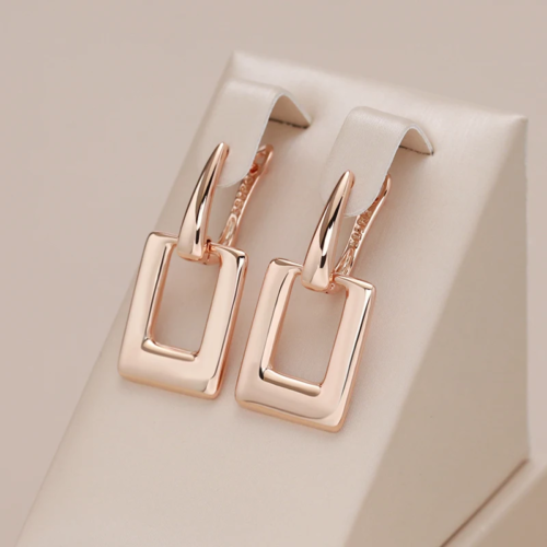 585 Gold Ohrringe Damen Echtgold gefüllt Huggie Creolen Schmuck Geschenkbox NEU - Bild 5 von 6