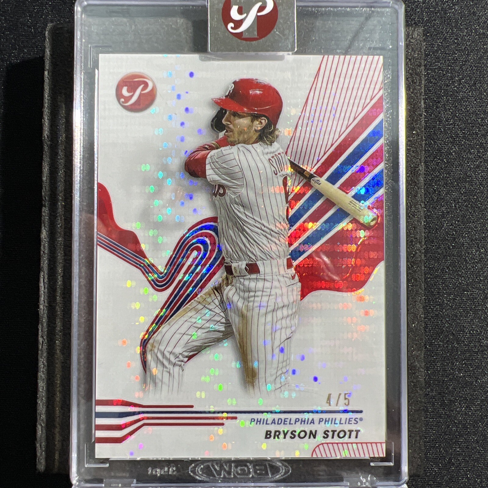 2024 Topps Pristine Bryson Stott Red Refractor 4/5 SSP Color Match Phillies 🔥
