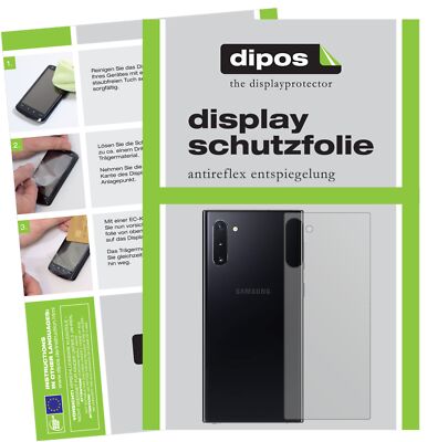 5x Schutzfolie für Samsung Galaxy Note 10 Rückseite Display Folie matt