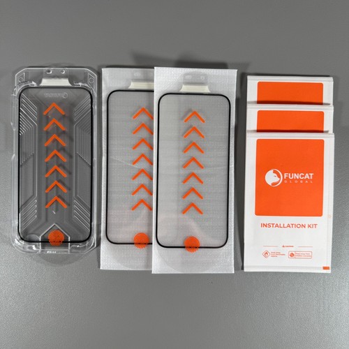 Screen Protectors for iPhone 15/16 -3 Pack HD Clear | Easy Install | FUNCAT - Picture 2 of 10
