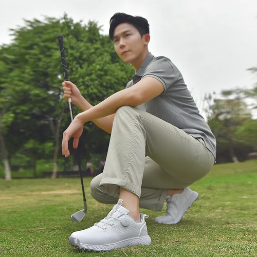 Men's Waterproof Golf Shoes Comfortable Outdoor Walking Anti Slip Footwears - Picture 14 of 24
