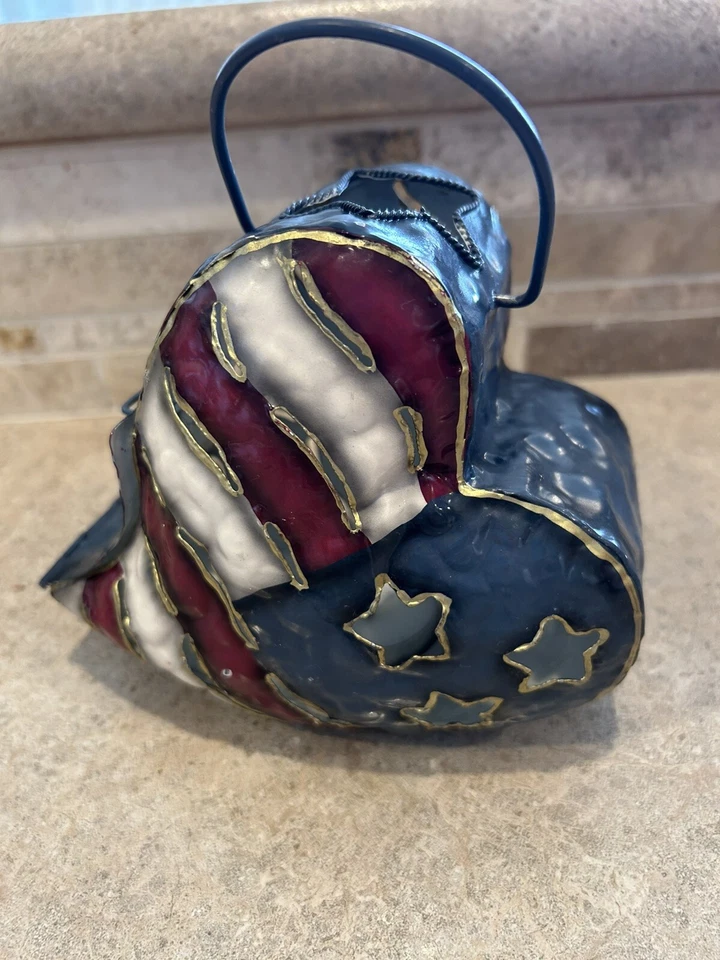 Metal Hanging Tea Light Flag Heart - Image 4 of 4