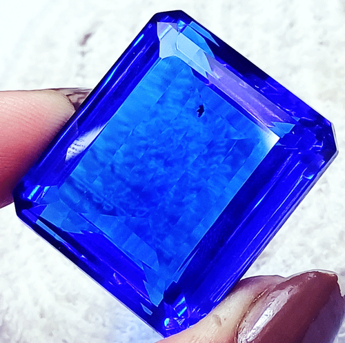 Brasilianischer Blauer Topas 117.20 Karat Smaragd Form Lose Edelstein Certified - Bild 3 von 7