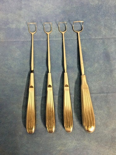 Jarit Lot of 4 Barnhill Adenoid Curette, (x1) 430-149, (x3) Smaller Size