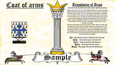 Laming-Lymyng COAT OF ARMS HERALDRY BLAZONRY PRINT