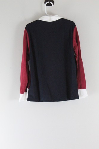 Boys Polo Shirt Long Sleeve Color Block Size 8Y SHEIN KIDS Red White Black NWT - Picture 4 of 8