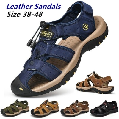 Men s Closed-toe Hiking Fisherman Sport Outdoor Summer Sandals Beach Water Shoes