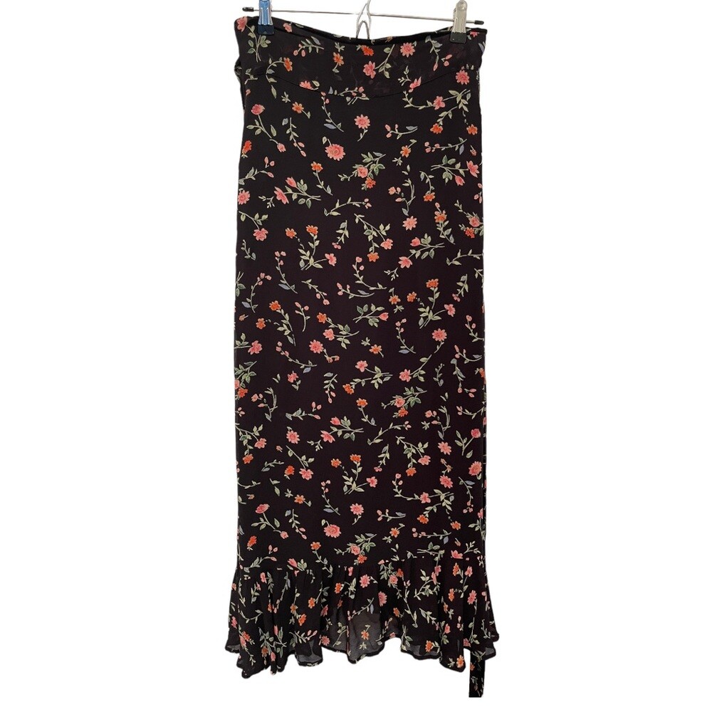 Ganni Print Georgette wrap long skirt - image 12
