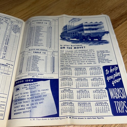 27 de octubre de 1957 WABASH HORARIO DEL FERROCARRIL - Imagen 10 de 11