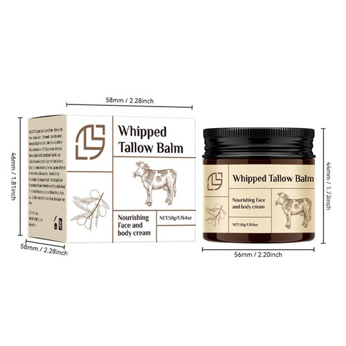Beef Tallow for Skin - Organic Grass-Fed Whipped Beef Tallow and Honey Balm 50ML - Picture 8 of 10