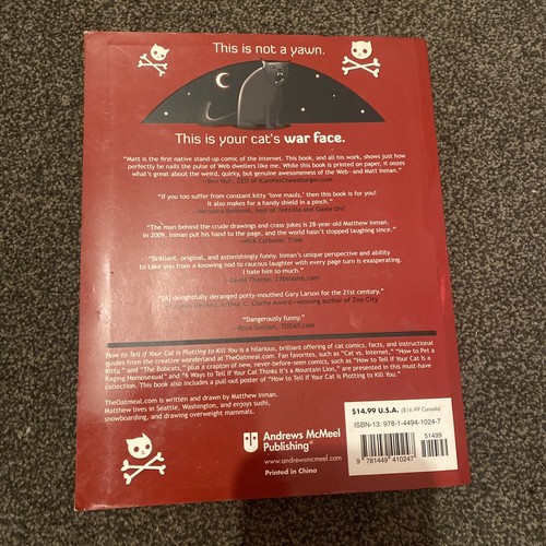 How to Tell If Your Cat Is Plotting to Kill You by Matthew Inman Paperback, 2012 - Picture 3 of 4