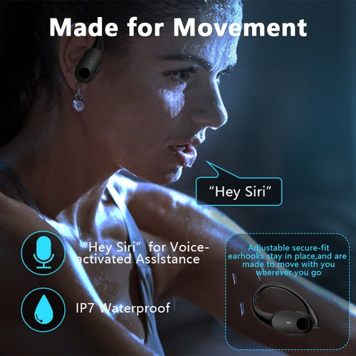 Wireless Earbuds Bluetooth 5.3 Headphones Deep Bass Headphones Noise Cancelling - Picture 11 of 17