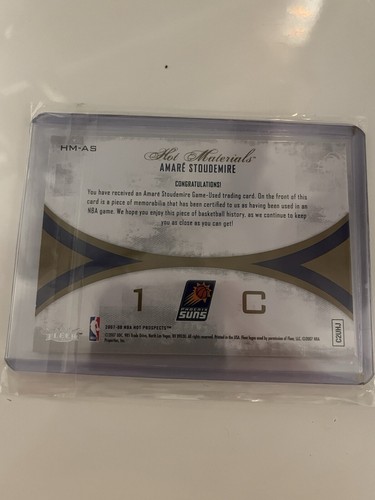 2007-08 Fleer Hot Prospects - Hot Materials #HM-AS Amare Stoudemire (MEM) patch - Picture 2 of 2