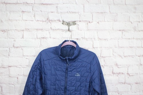 LL Bean Women's PrimaLoft Packaway Jacket Mariner Blue Size L - Picture 2 of 10