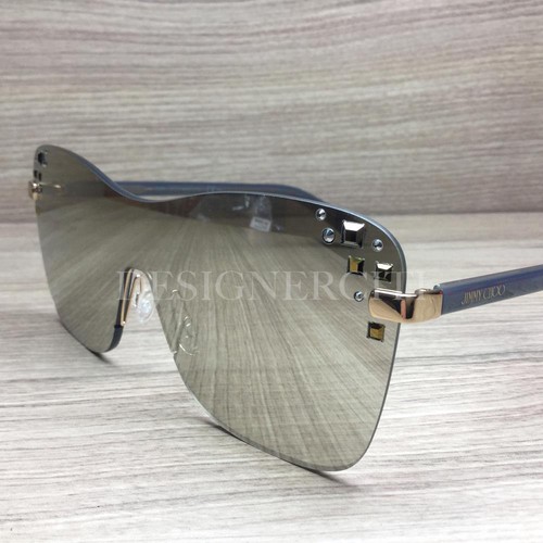 Jimmy Choo Mask/S Mask Sunglasses Gold Grey 138M3 Authentic eBay