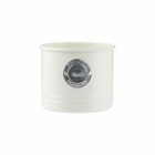 Typhoon Living Metal Herb Flower Planter Plant Pot For Growing Herbs 11cm Cream