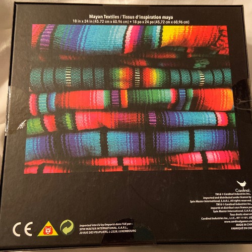 Mayan Textiles Cardinal 300 piece Puzzle USA  New  18 X 24 Inches   - Picture 2 of 2