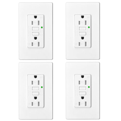 Presa di sicurezza 20AMP 15AMP GFCI GFI con piastra a parete indicatore LED TR WR - Foto 30 di 38
