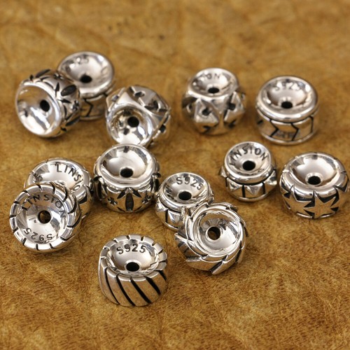 Punk DIY Accessory 7 Styles Available 925 Sterling Silver Septal Beads TA491C - Picture 3 of 19