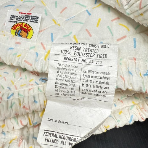 Vintage Sears Disney Winnie Puuh Baby Quilt Decke Blätter Streusel USA - Bild 9 von 9